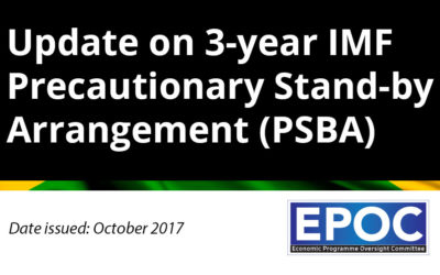 October 2017: Update on 3-year IMF Precautionary Stand-by Arrangement (PSBA)