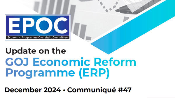 December 2024: Update on the GOJ Economic Reform Programme (ERP)